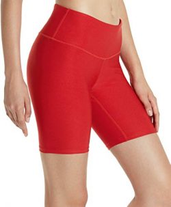 Tesla TM-FYS11-RED_Small Shorts 7″ Bike Running Yoga w Hidden Pockets FYS11