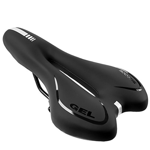 SGODDE Comfortable Bike Seat, Gel Bicycle Saddle Padded Professional Waterproof Road Bike Saddle ...