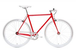 State Bicycle Fixed Gear/Fixie Single Speed Bike, Flip – Flop Hub, Vans Grips (Hanzo (Red) ...