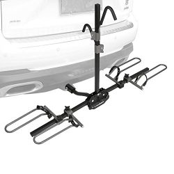 IKURAM 2-Bike Platform Hitch Mount Tray Rack Heavy Duty Bicycle Carrier