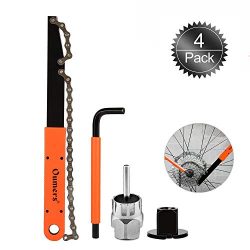 Oumers Bike Cassette Removal Tool, Cassette Freewheel Removal Tool with Chain Whip and Auxiliary ...