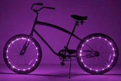 Brightz WheelBrightz LED Bicycle Wheel Accessory Light (2-Pack Bundle for 2 Tires), Purple