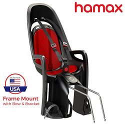 Hamax Zenith Rear Child Bike Seat (Grey/Red, Frame Mount)