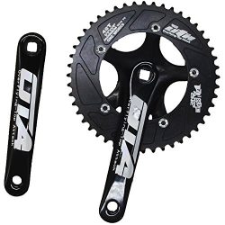 ganopper 48T Single Speed Road Bike Crank Set 130mm BCD PCD 5 Arm Track Fixed Gear Bicycle Crank ...