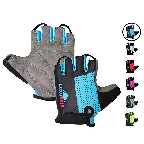 LuxoBike Blue Cycling Gloves Bicycle Gloves Bicycling Gloves Specialized Mountain Bike Gloves Me ...