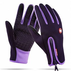 CYG&CL Outdoor Winter Touchscreen Waterproof Warm Adjustable Size Gloves Running, Hiking, Cl ...