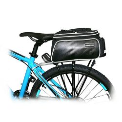 Bike Rear Bag Cycling Rack Rear Bag Zipper Pockets Bottle Case Bike Accessories for Road Mountai ...