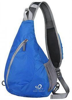 WATERFLY Sling Chest Backpacks Bags Crossbody Shoulder Triangle Packs Daypacks for Cycling Walki ...