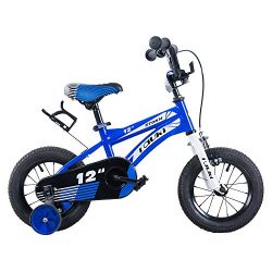 Tauki Kid Bike BMX Bikes for Boys 12 Inch with Training Wheels and Hand Brake, 95% Assembled, Blue